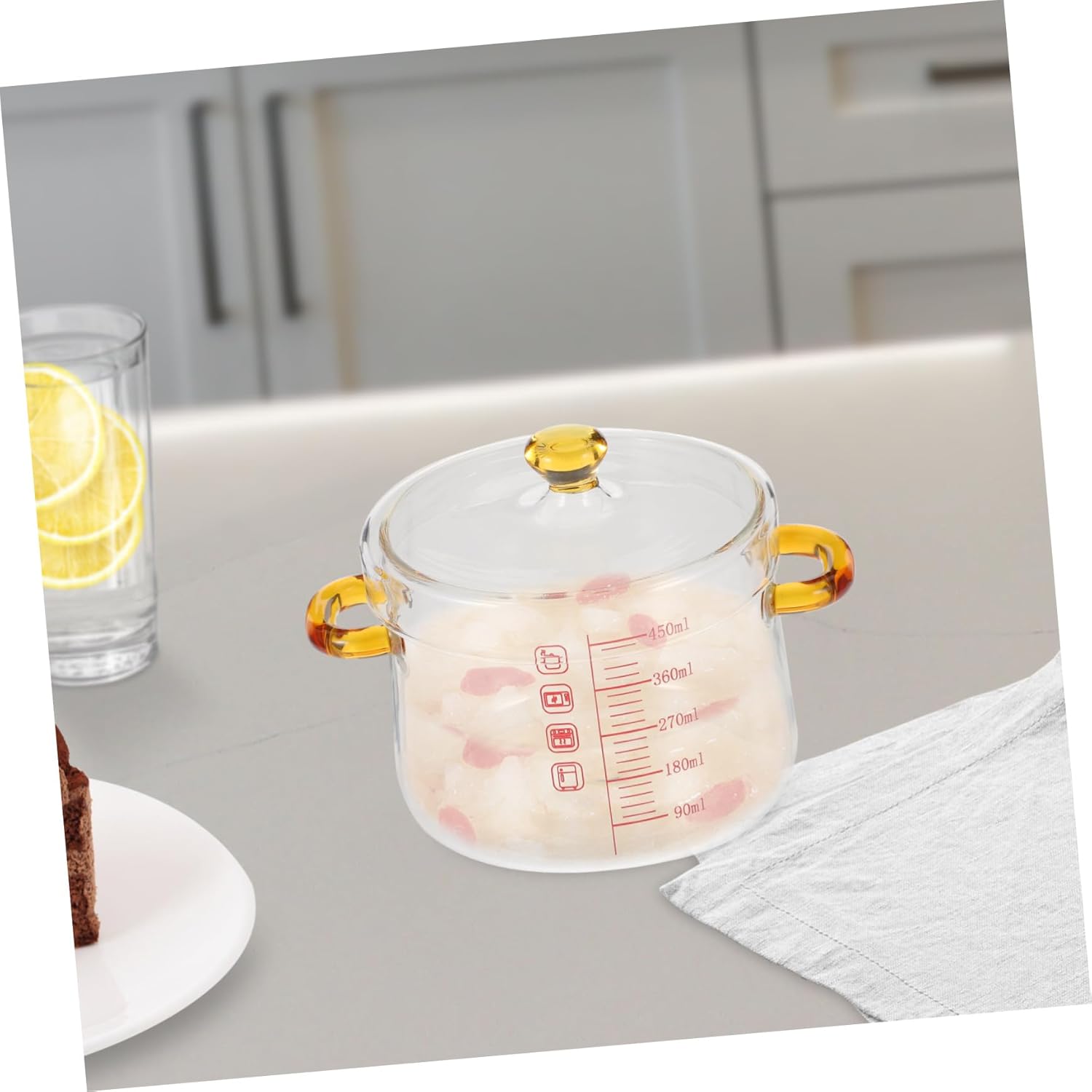 Luxshiny Glass Cooking Pot Steamy Multi-Functional