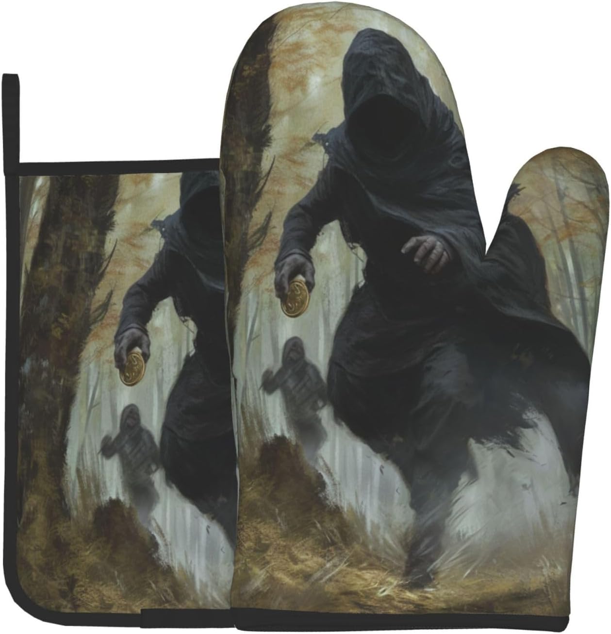 Keep Your Kitchen Warm with Halloween Oven Mitts Pot Holders Set