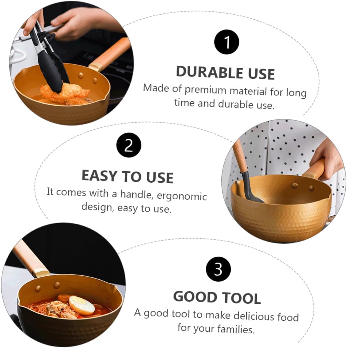 Mikinona Snow Pan Pans Small Cooking Pot Aluminum Alloy Kitchen Essential