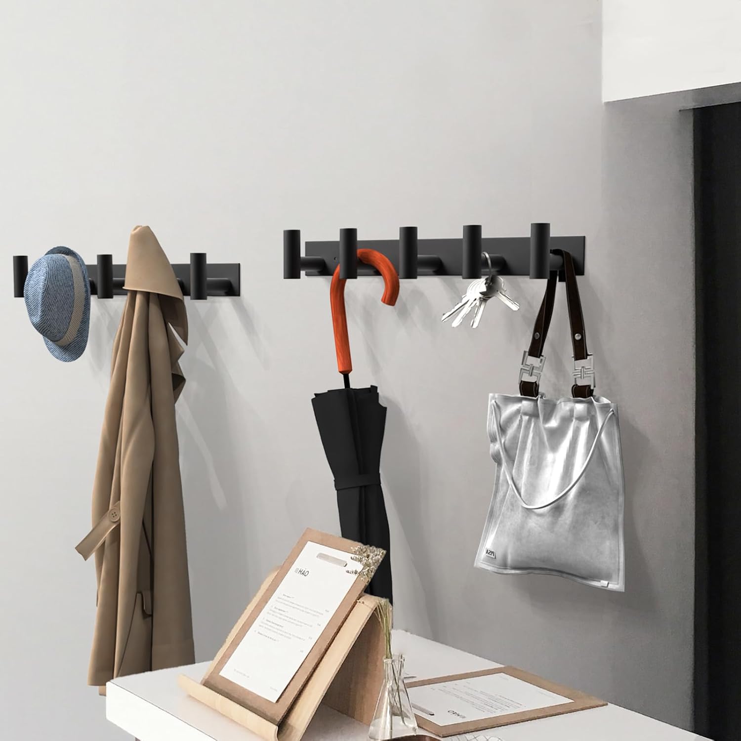 Spot-on 5-Hook Wall Hook for Coats Hats and Towels