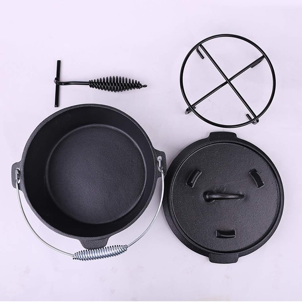 25CM Black Cast Iron Saucepan for Gas Stove