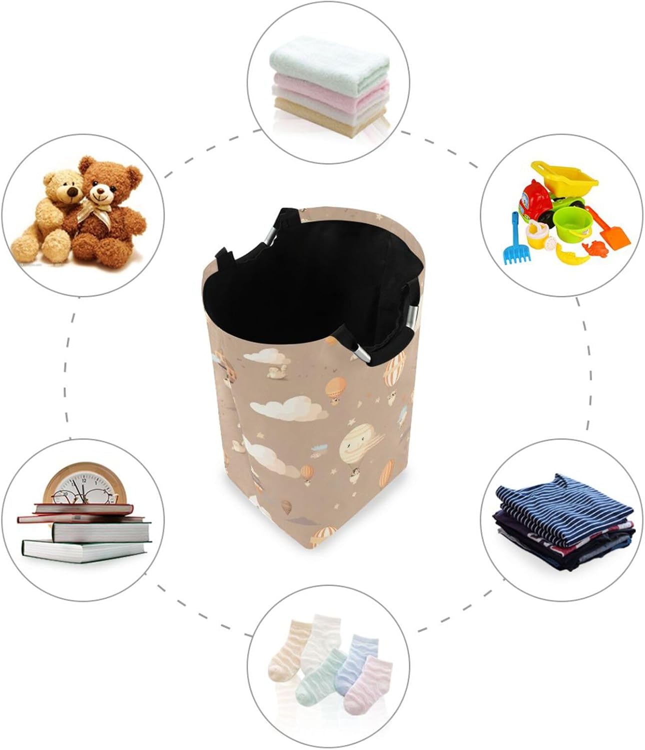 Kigai Collapsible Laundry Basket Durable Multi-Use Storage Bin with Style