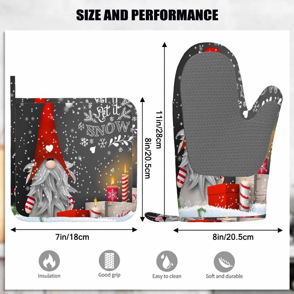Scandinavian Tomte Oven Mitt Set Mxocom