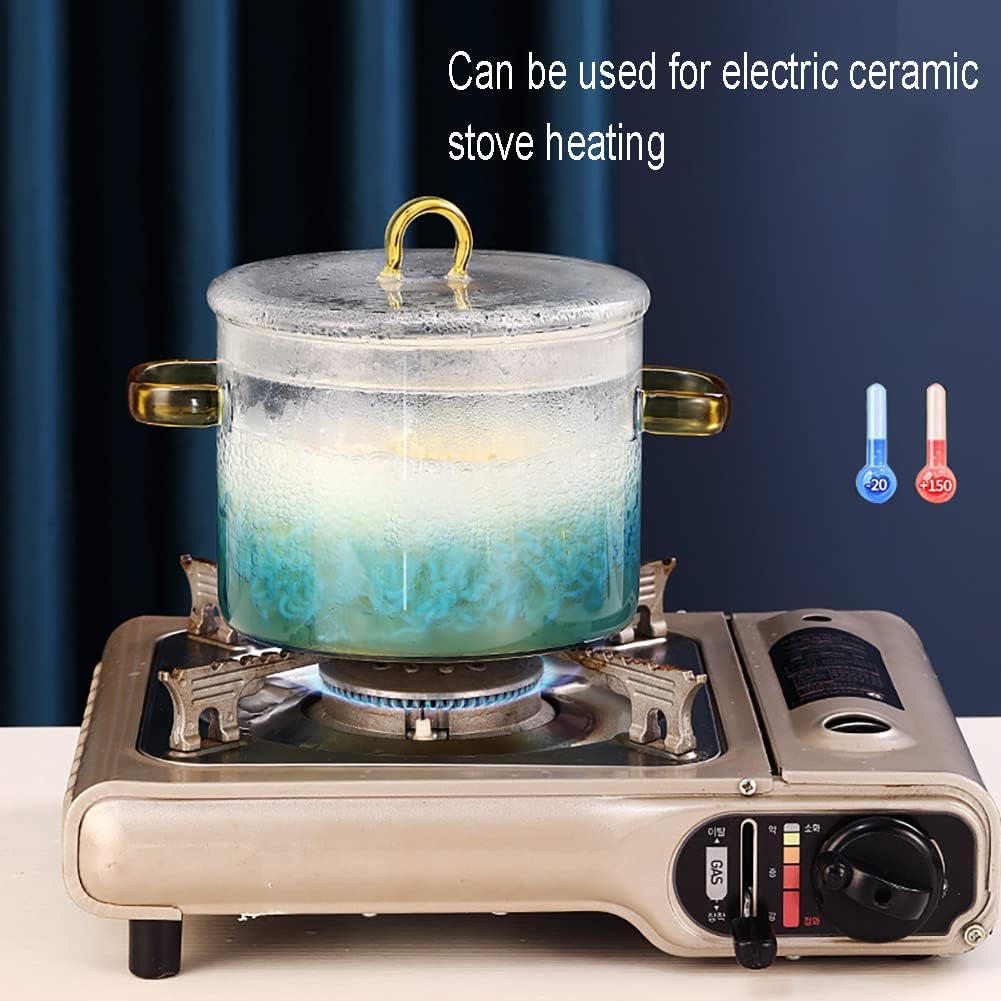 Miecux15L Heat-Resistant Glass Cookware Pot Perfect for Pasta More
