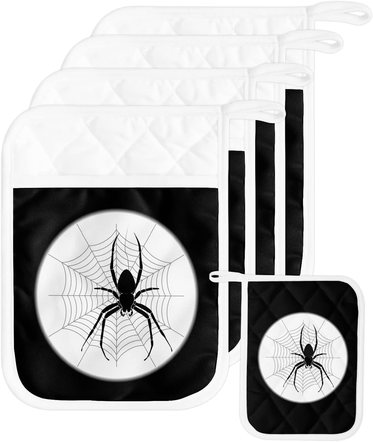 Scare Up Some Laughs - Halloween Cobweb Pot Holder Set 5-Pack