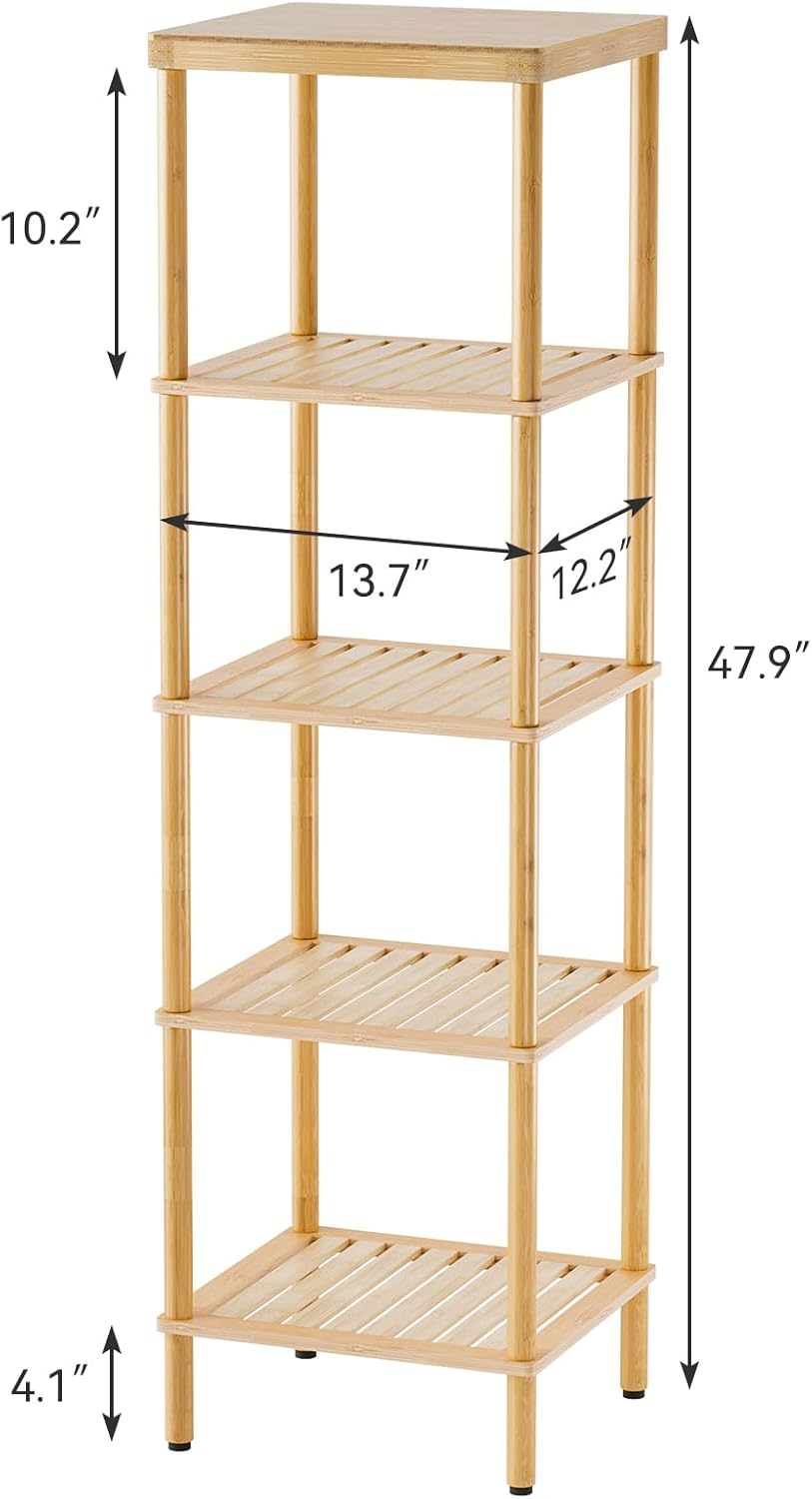 AmazerBath Eco-Friendly Bamboo Bathroom Shelf