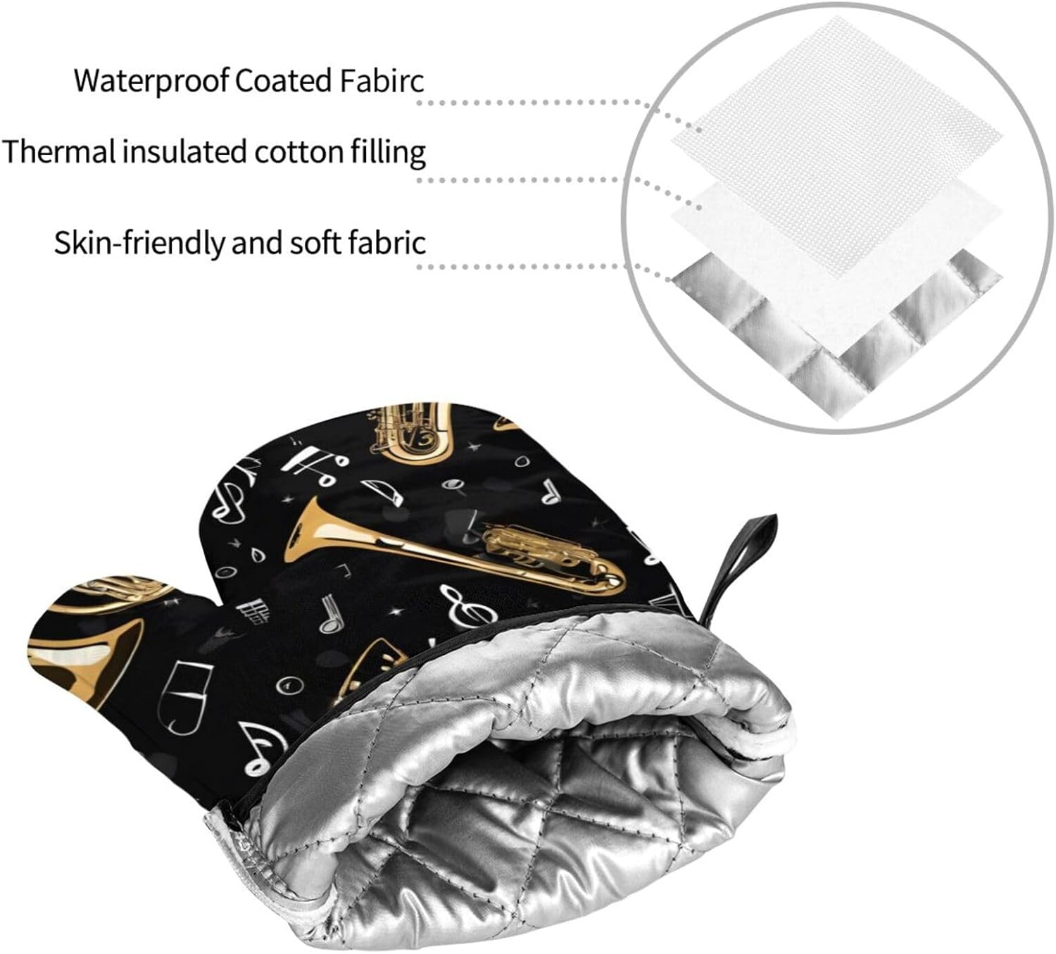 4-Piece Heat-Resistant Oven Mitts Pot Holders for Cooking
