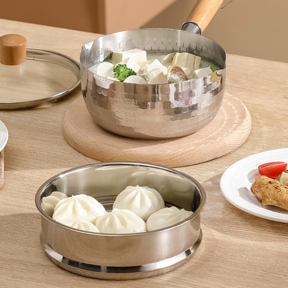 Ergonomic Double Layer Pot Set for Quick Meals
