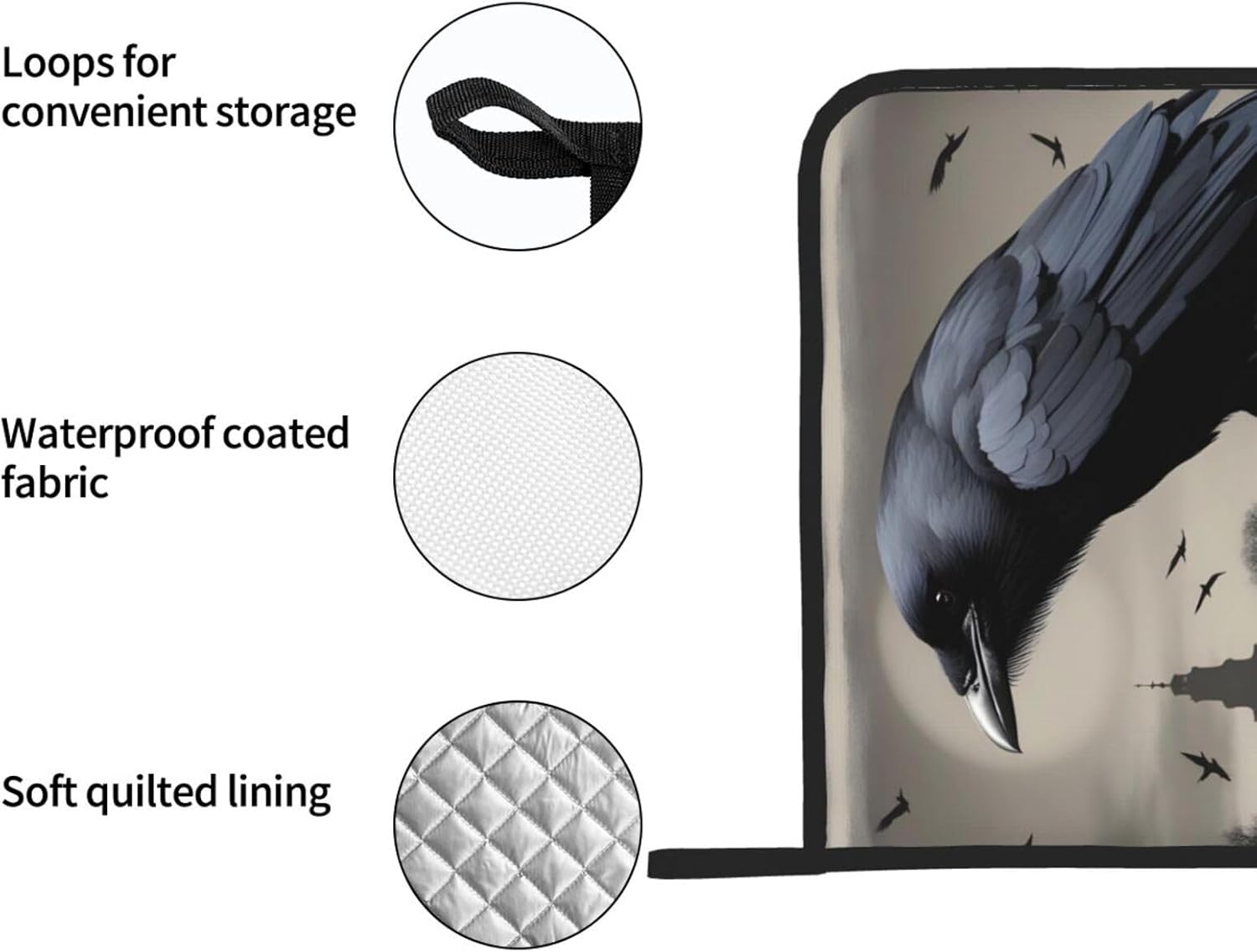 lsiulus Night Crow Potholders 2-Pack