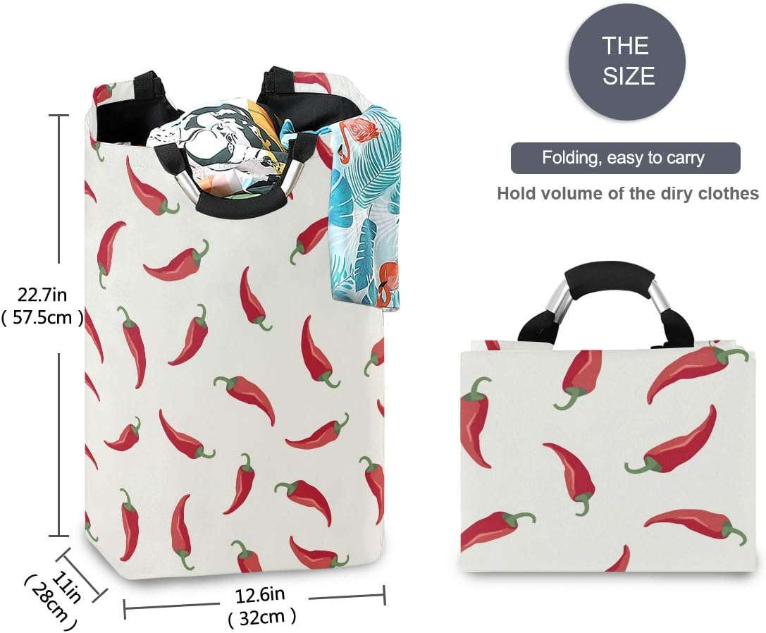 MOYYO Red Chili Collapse Laundry Basket - Eco-Friendly Folding Organizer for Home