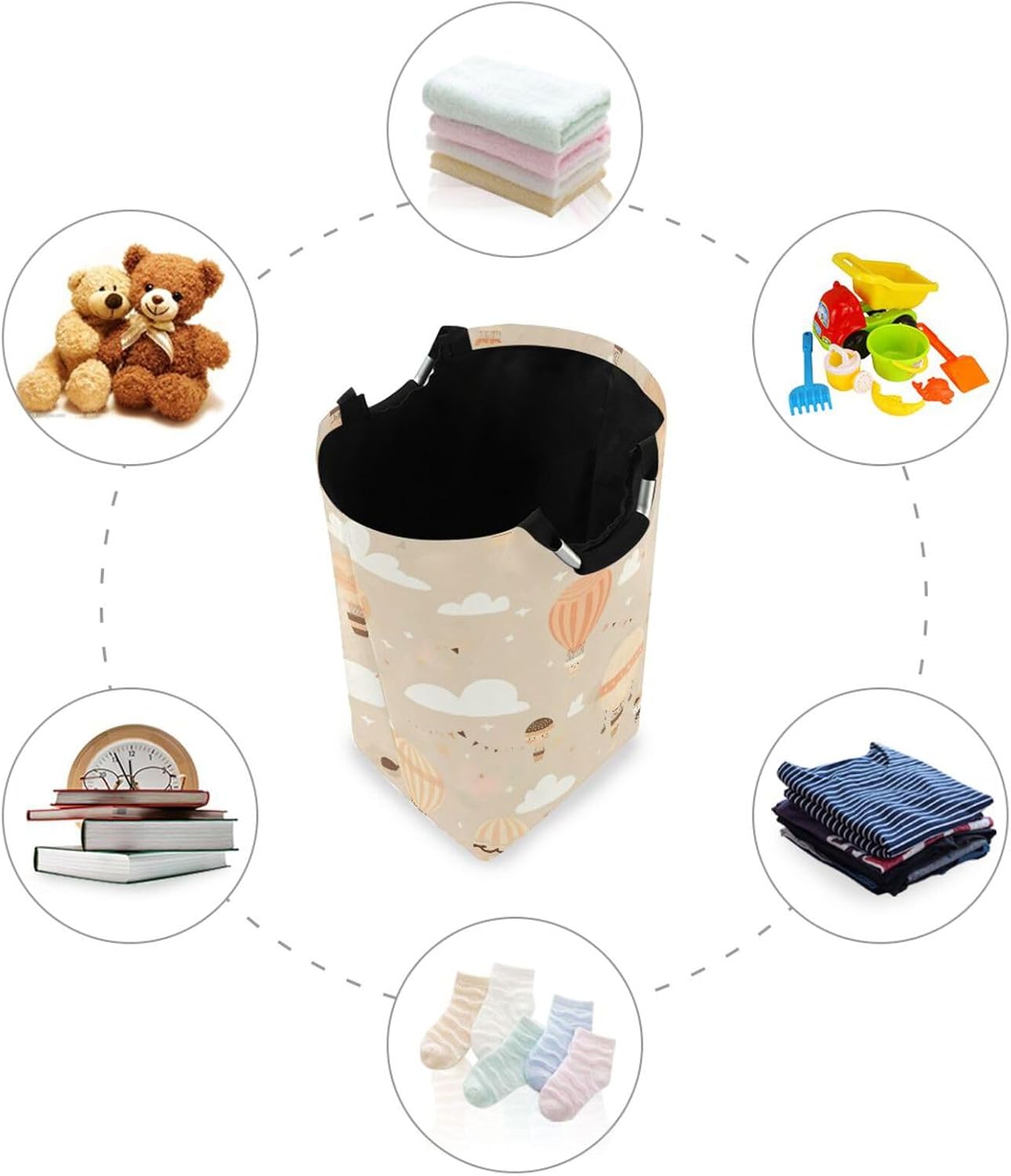 Kigai Collapsible Laundry Basket with Handles - Durable Waterproof