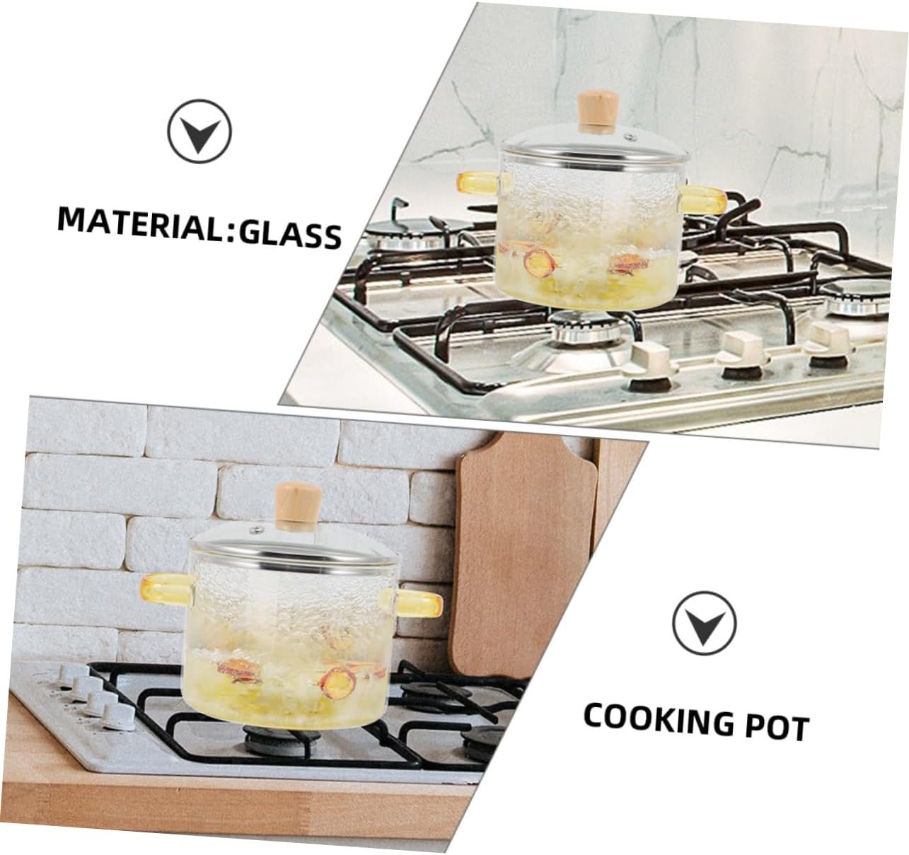 NAMOARLY Glass Stew Pot