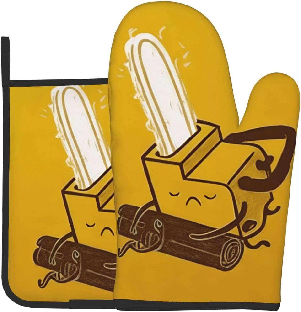 Cute and Adorable Chainsaw Crying Potholders and Oven Mitts
