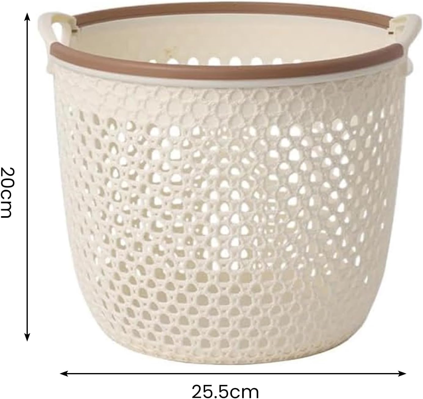 Space-Saving Laundry Basket with Dual Handles for Efficient Storage