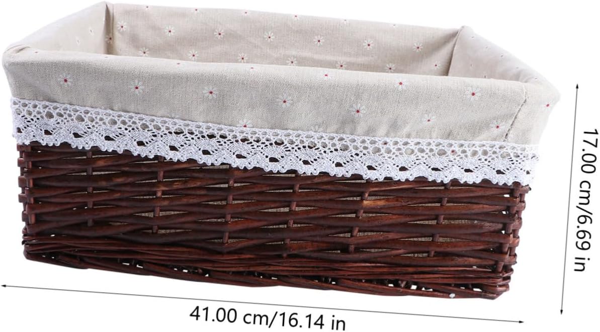 Kitandove Wicker Storage Basket Daisy Style for Kitchen and Laundry Use