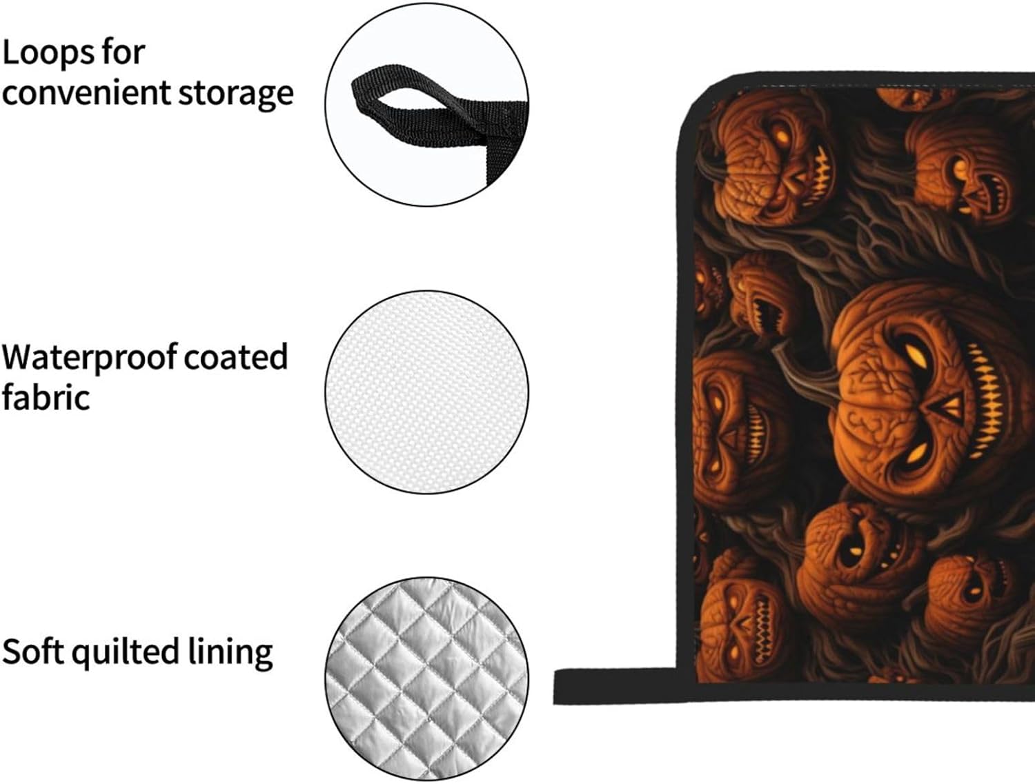 Pumpkin Oven Mitts Pot Holders Set of 4 Heat-Resistant Cooking Tools