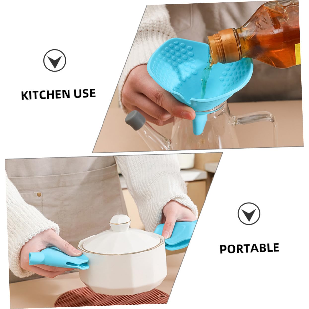 Adjustable Silicone Kitchen Gadget Heat Resistant Pot Opener Holder