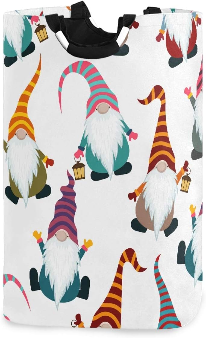Susiyo Christmas Gnomes Collapsible Laundry Basket