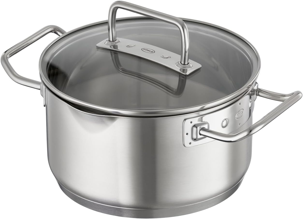 Rsle EXPERTISO 63-in 1810 SS Casserole Pot with Glass Lid