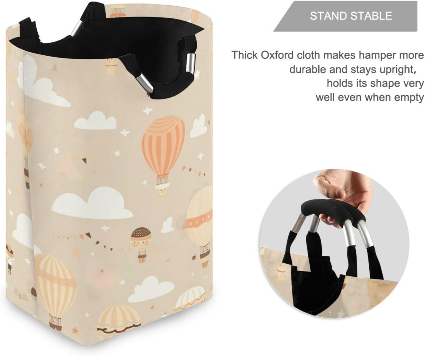 Kigai Collapsible Laundry Basket with Handles - Durable Waterproof