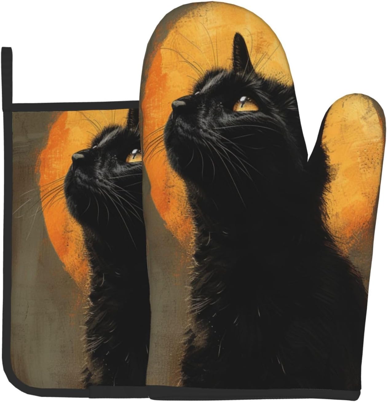 Haute Halloween Cat Oven Mitts Best Party Accessories