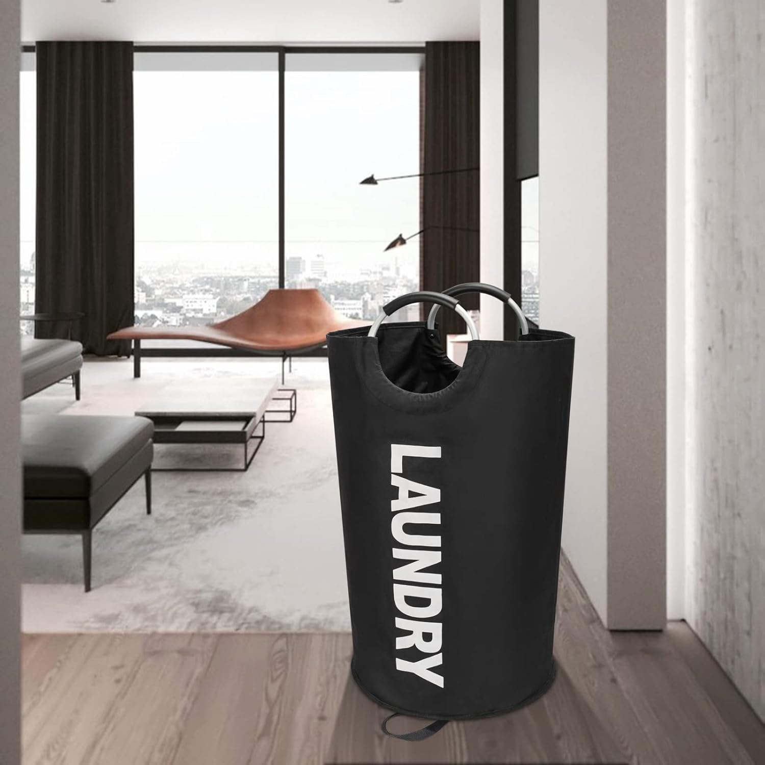 Your Must-Have Standing Laundry Basket for Busy Families 90L Capacity Black