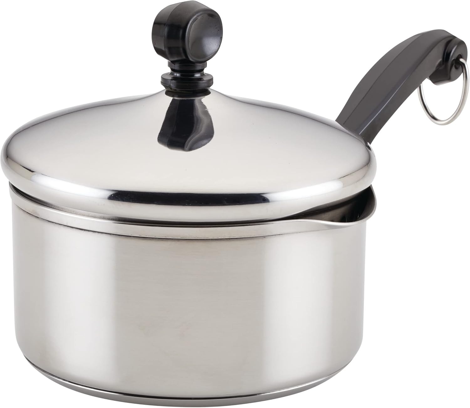 Farberware Classic 1-Quart Straining Saucepan with Lid Silver