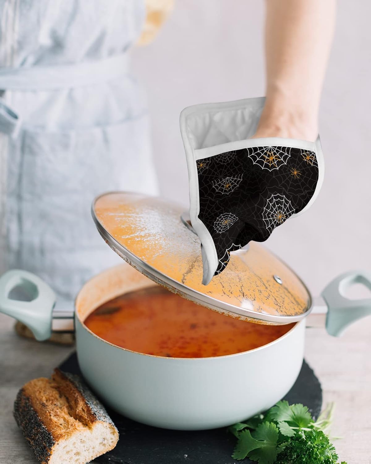 Spooky Halloween 5PCS Pot Holders with Pockets