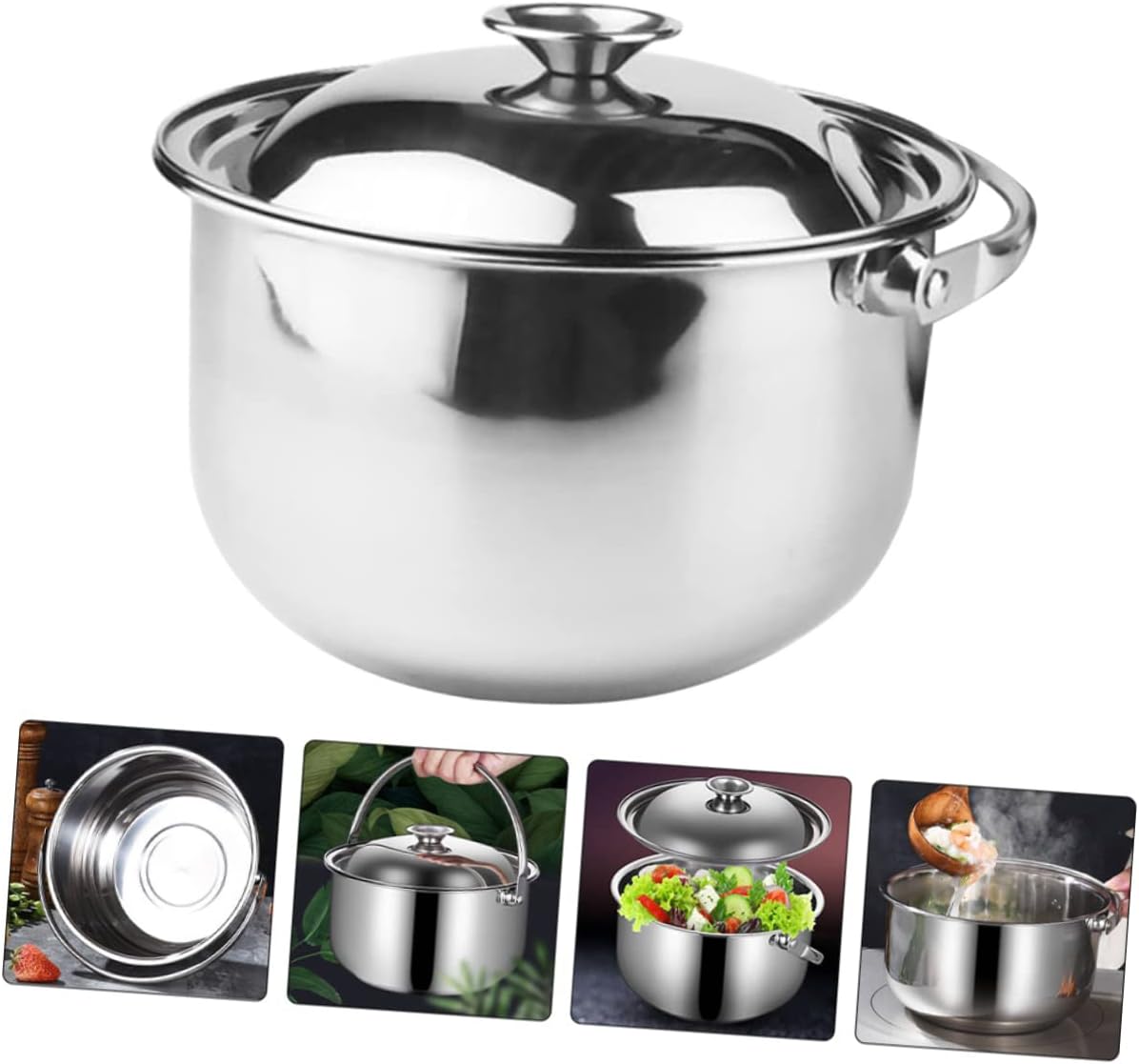 MOTHNURStainless Steel Mixing Bowls Set with Lid for Cooking