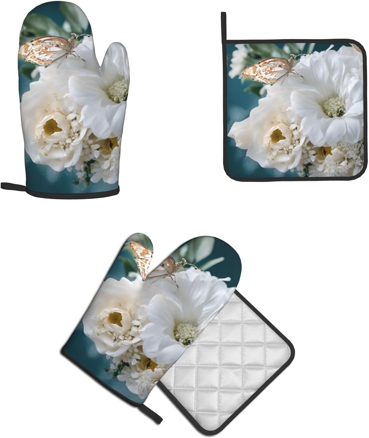 Quopvn Oven Mitt Pot Holder Set