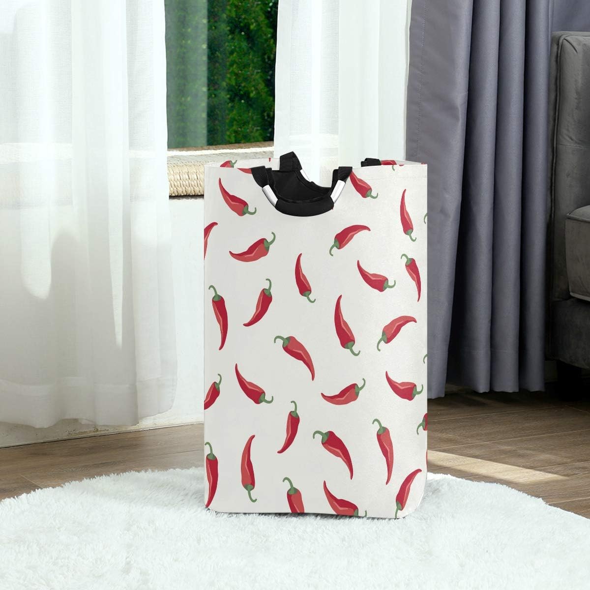 MOYYO Red Chili Collapse Laundry Basket - Eco-Friendly Folding Organizer for Home