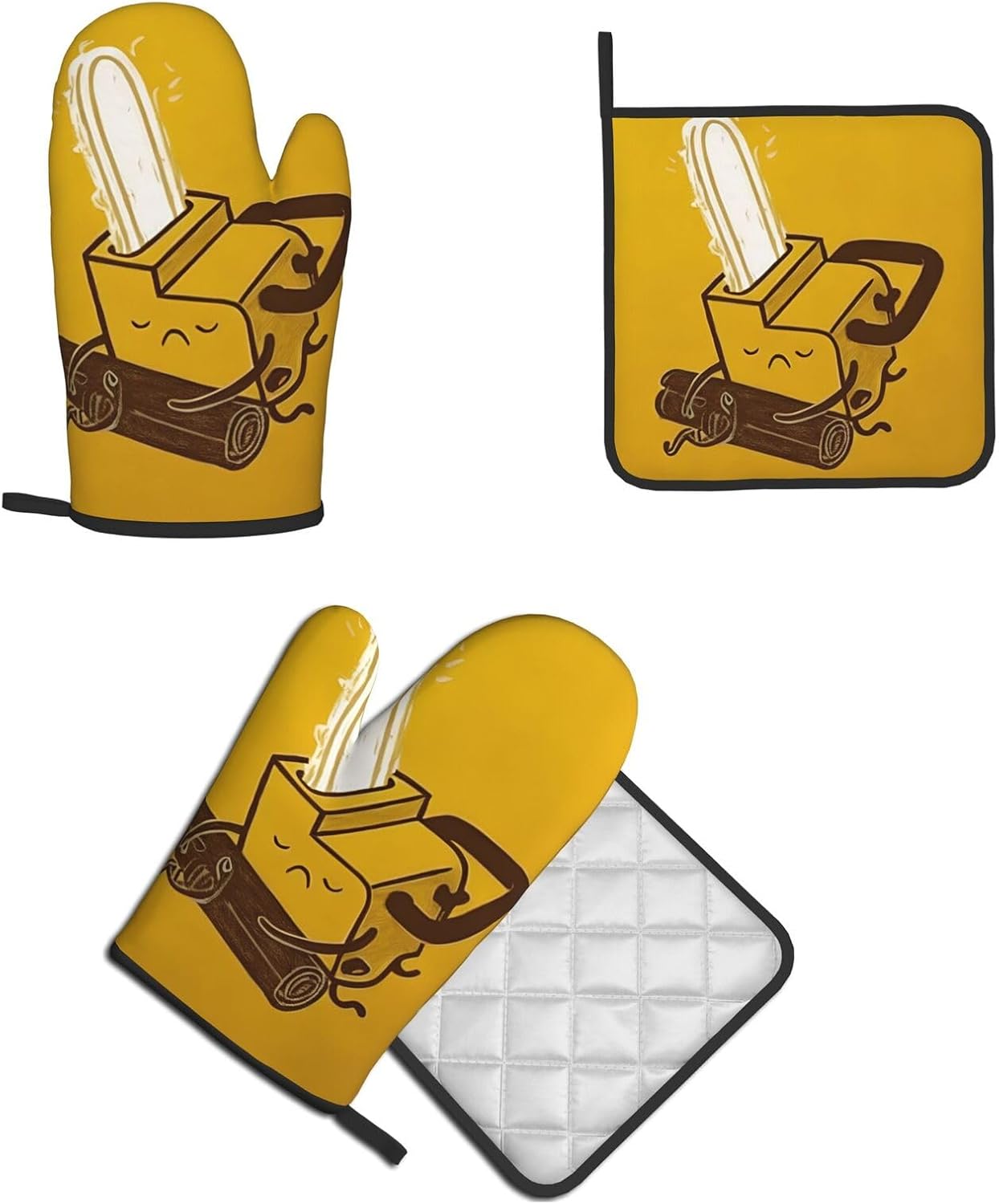 Cute and Adorable Chainsaw Crying Potholders and Oven Mitts
