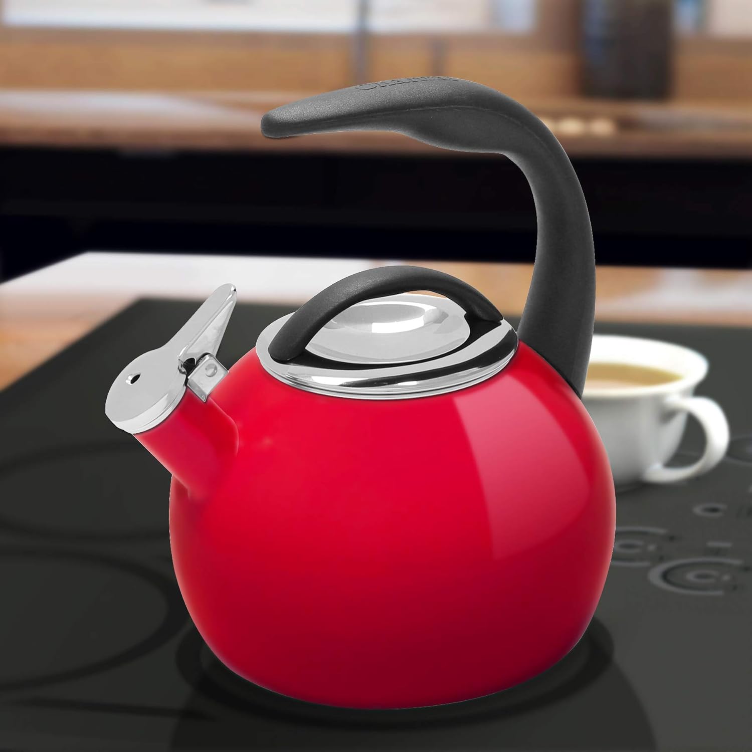 Chantal Anniversary Whistling Tea Kettle 2 Quart Chili Red