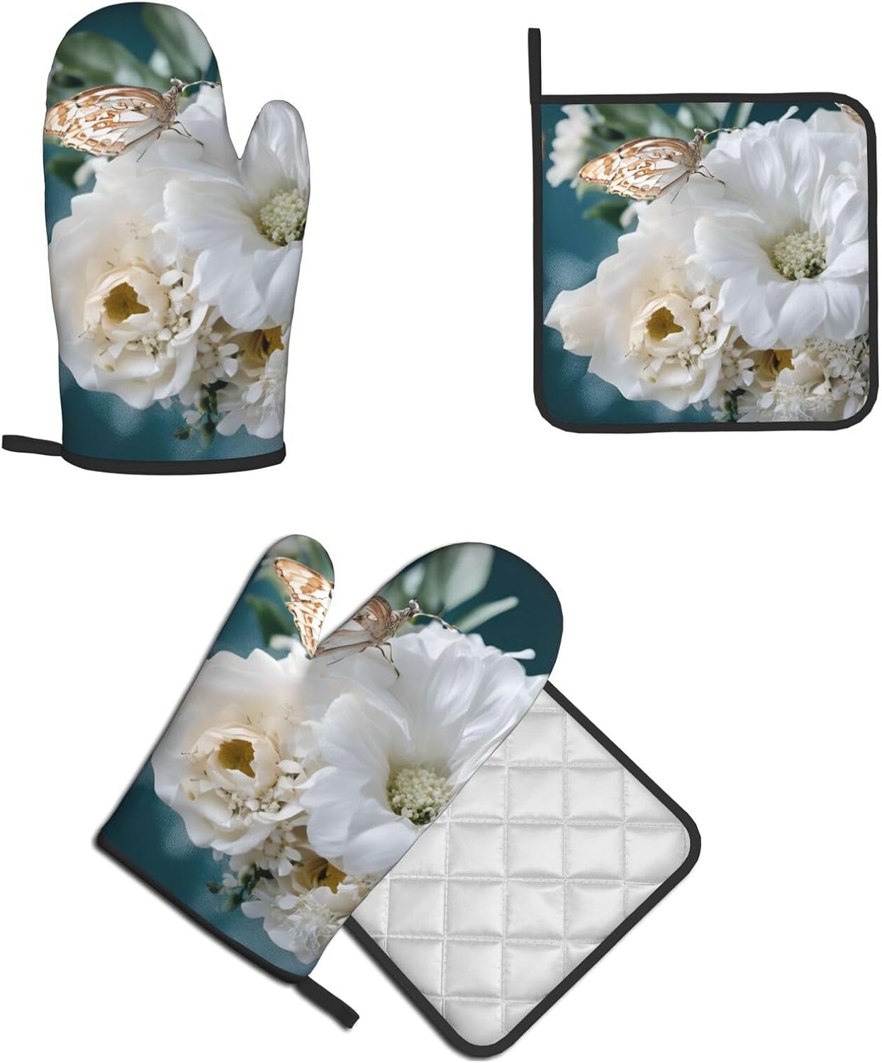 Quopvn Oven Mitt Pot Holder Set