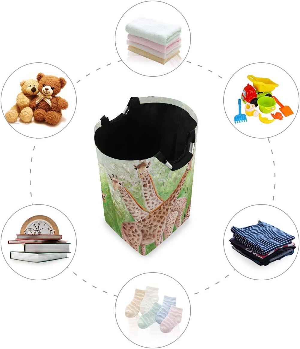 Collapsible Laundry Basket - MOYYO Beautiful Giraffes Design