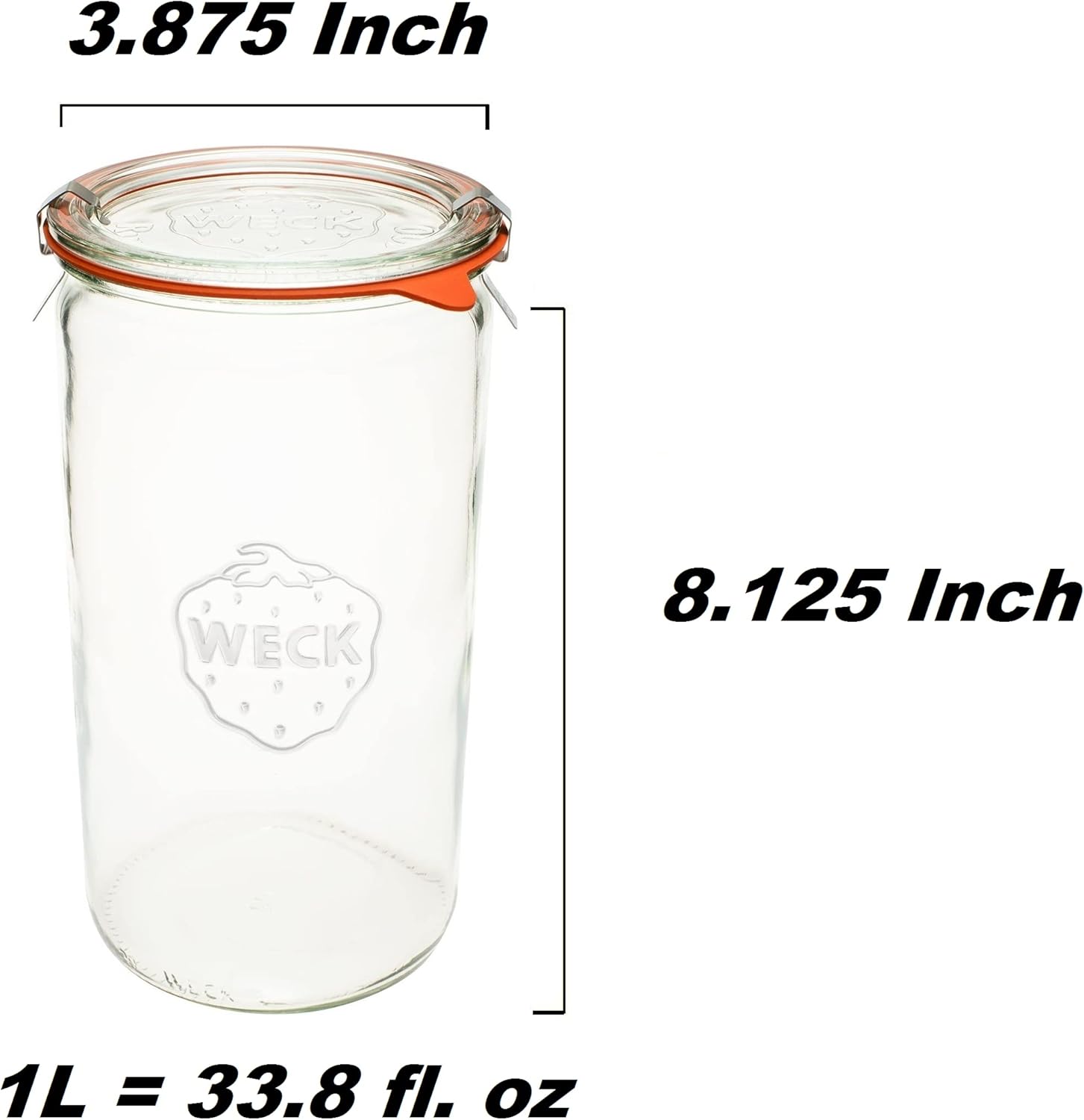 Weck Jar 15L Glass Jar with Airtight Lid