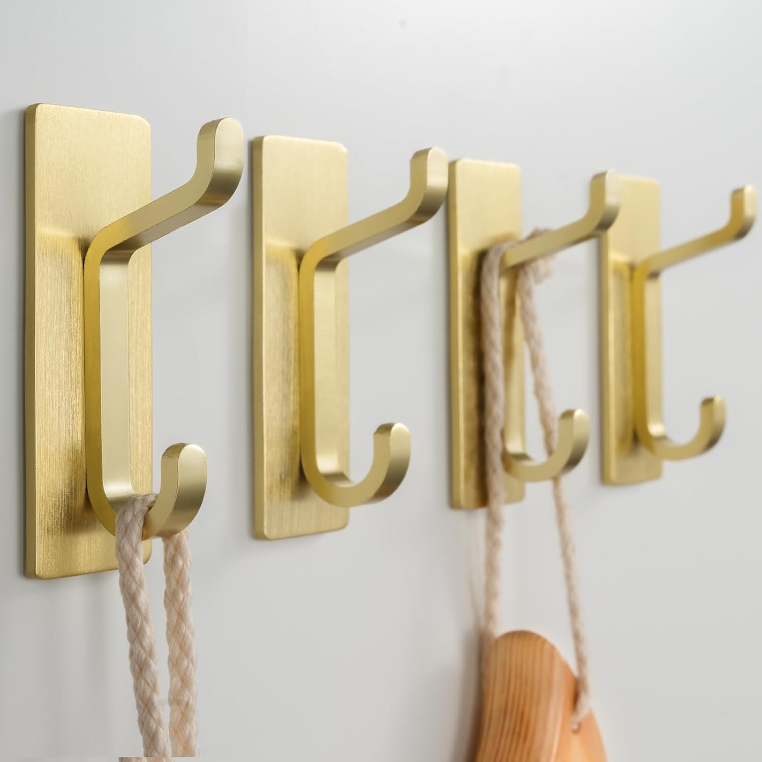 Heavy-Duty 12LB Towel Hooks for Bathrooms 4-Pack Stainless