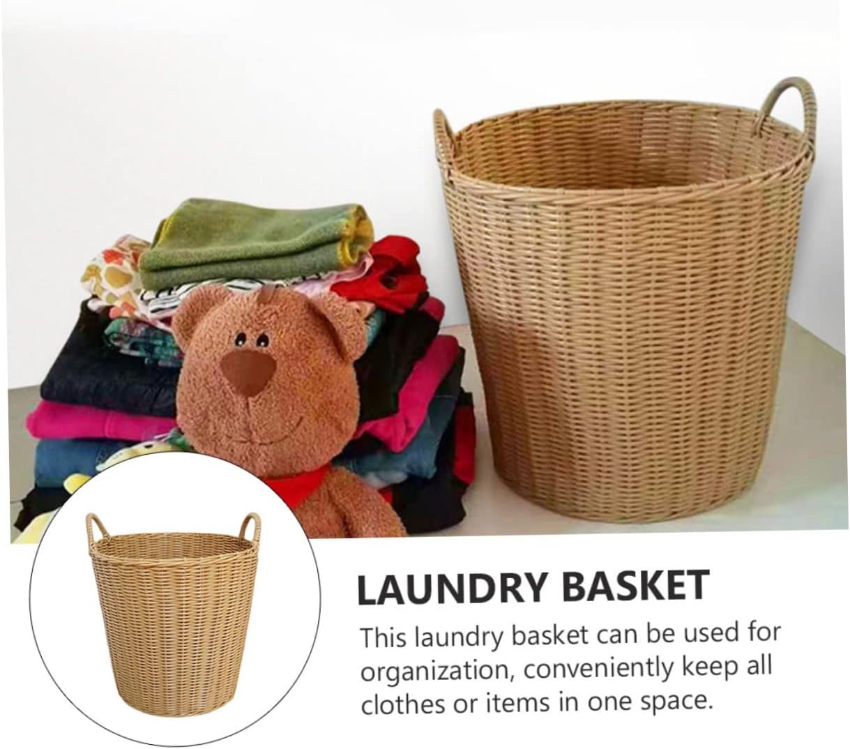 Sturdy Woven Laundry Basket