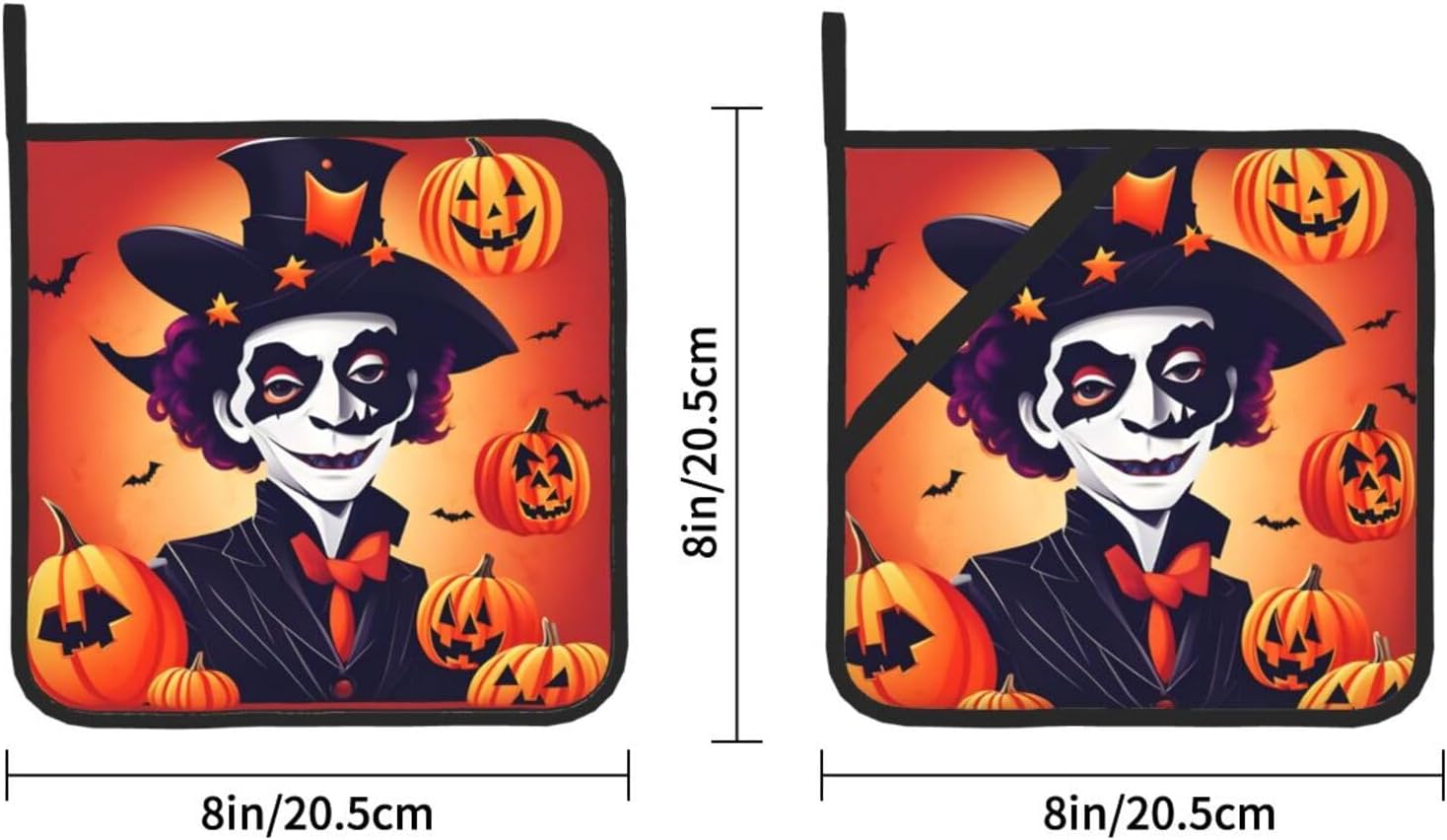 Happy Halloween Heat-Resistant Potholders Set