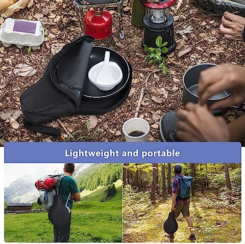 Hemoton 2-Piece Cast Iron Folding Bag for Outdoor Camping