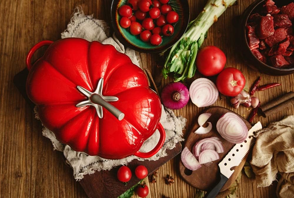Red Dutch Oven Casserole Pot