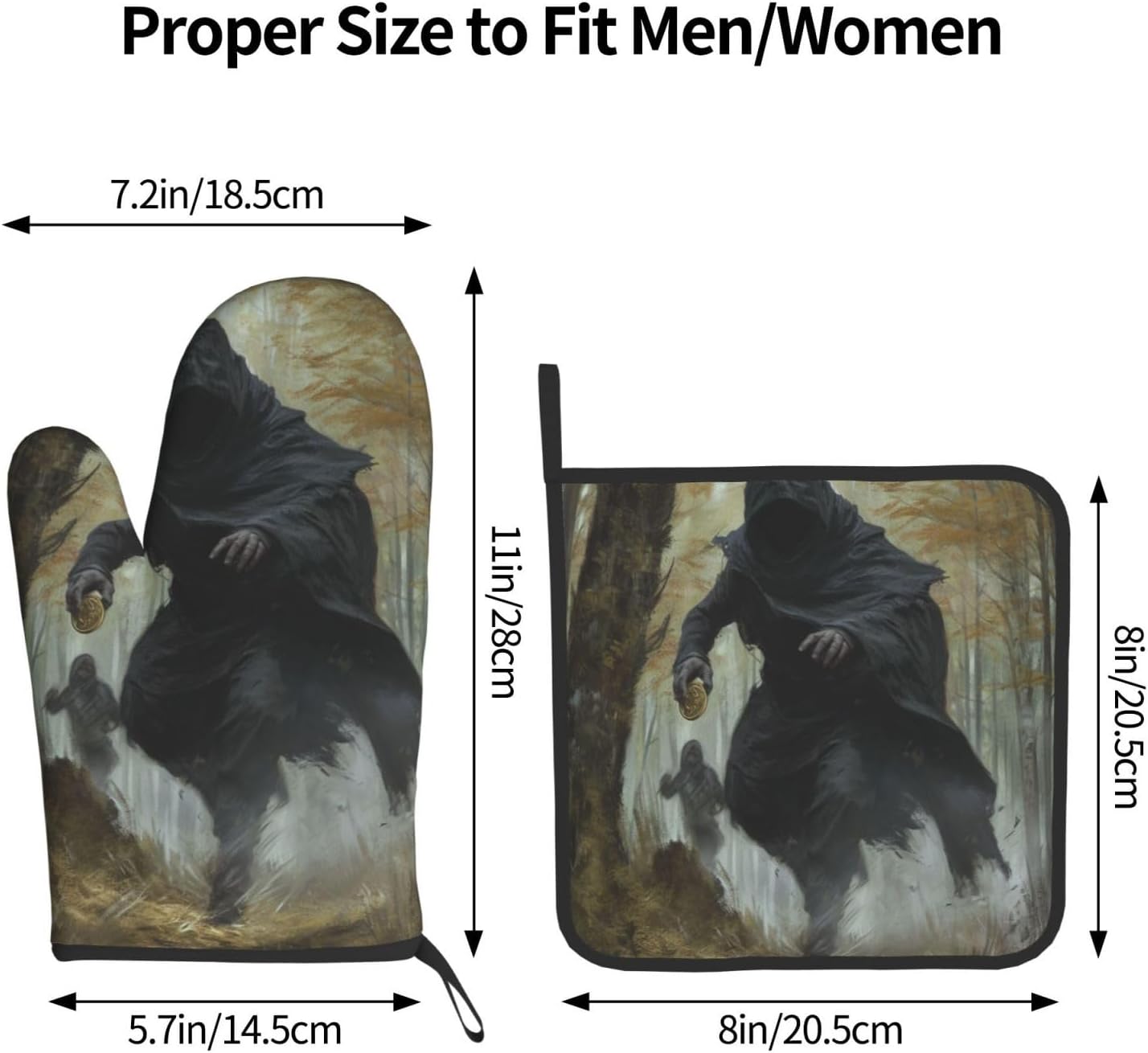 Keep Your Kitchen Warm with Halloween Oven Mitts Pot Holders Set