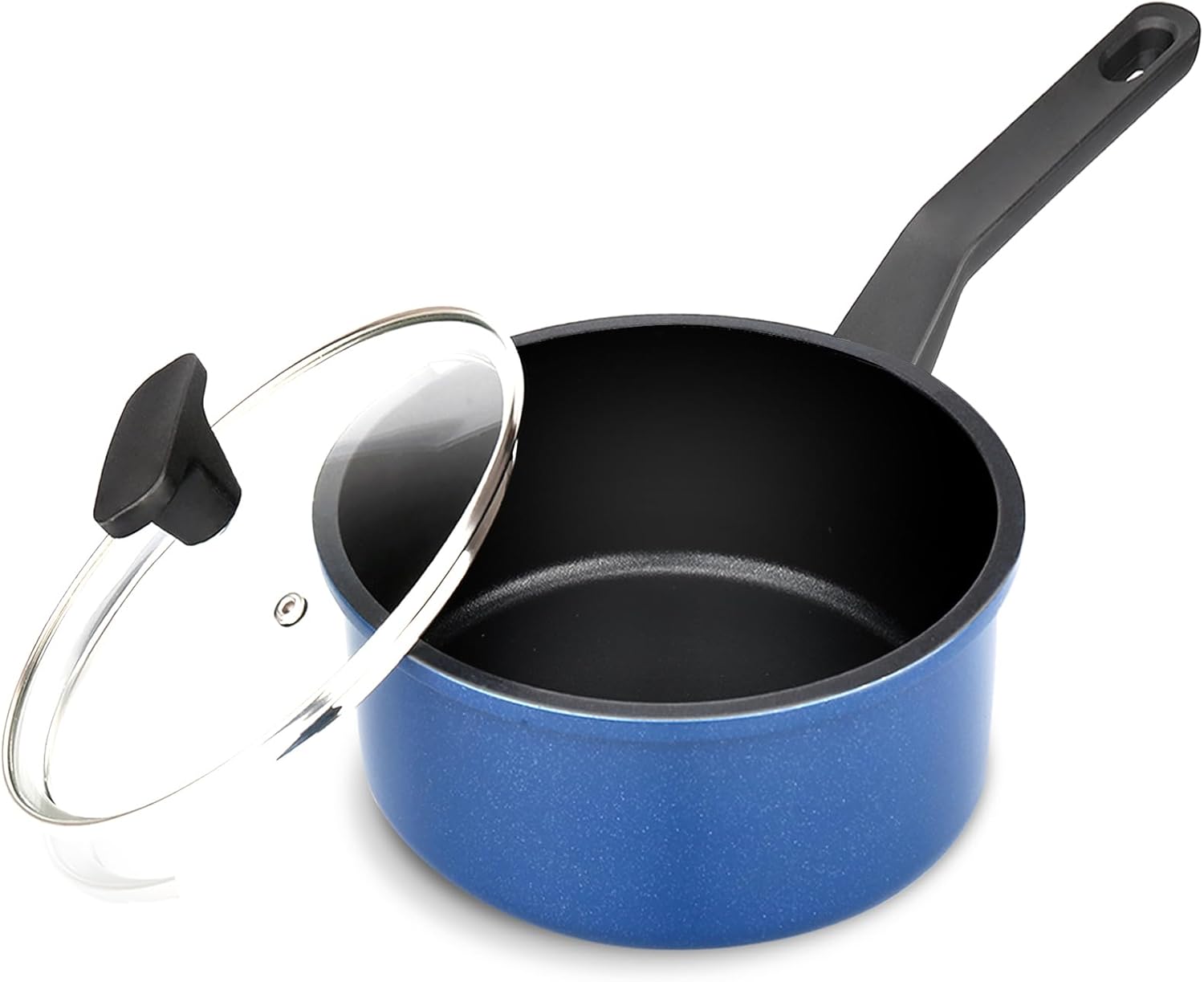 PFOA-Free Non-Stick Saucepan with Lid 15QT Ergonomic Design induction compatible