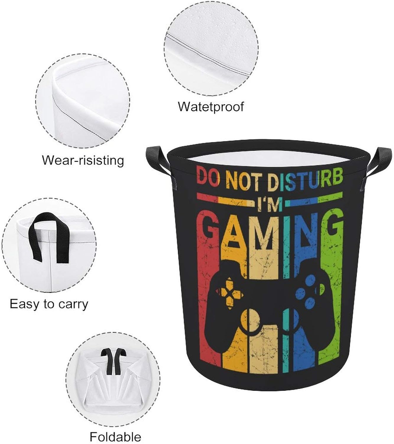 Retro Gamer Funny Laundry Basket