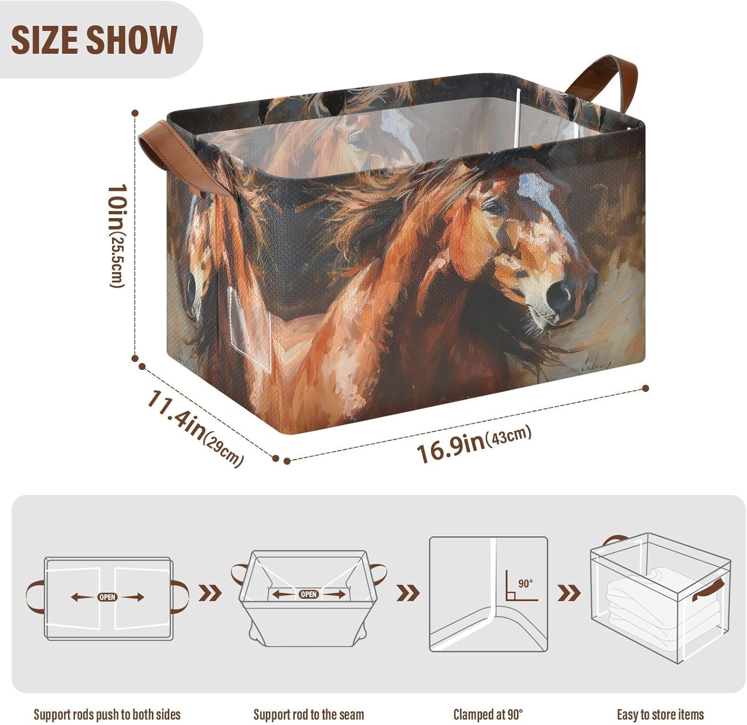 Horse Storage Basket - 32L Large