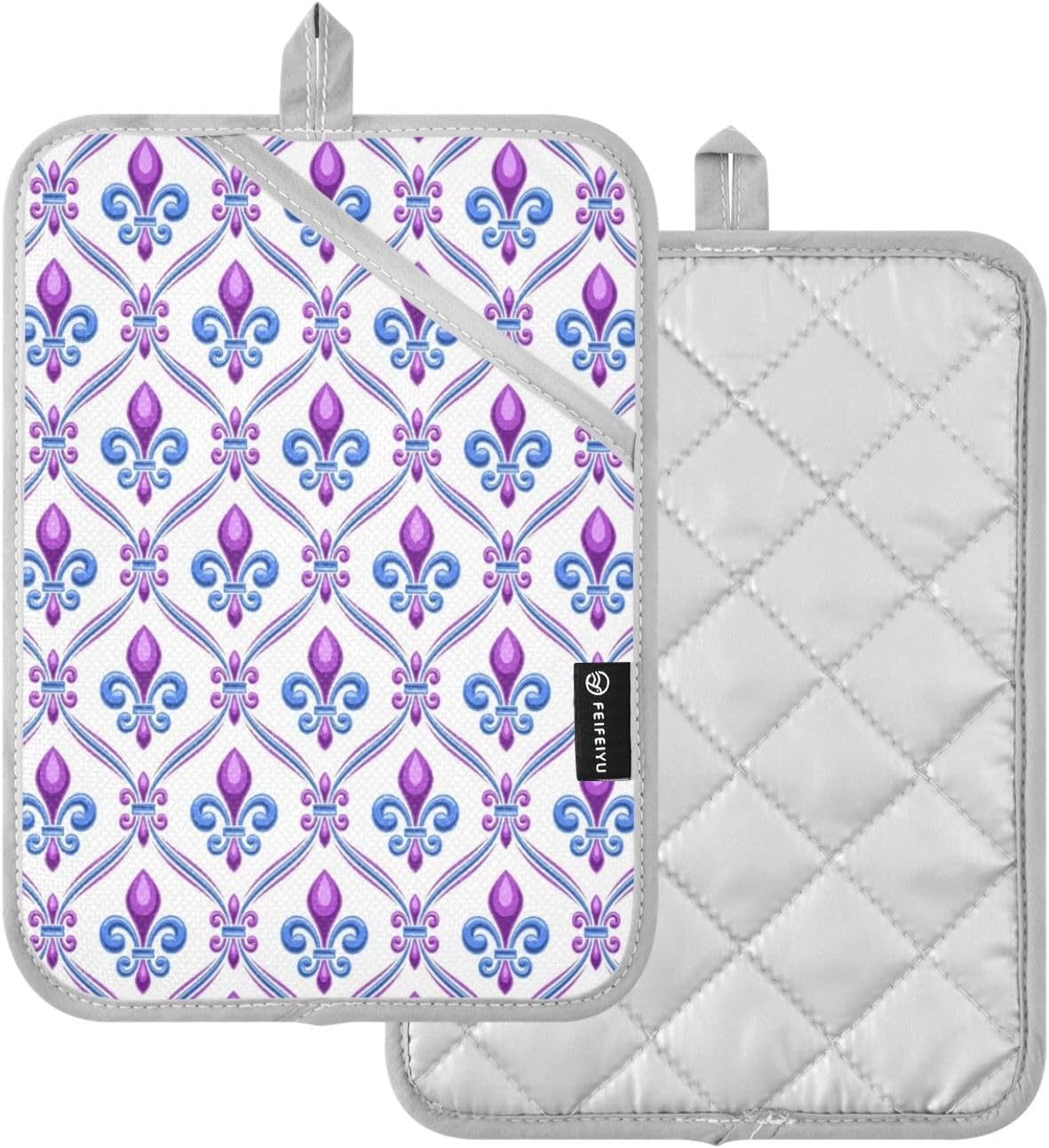 Durable 2-Piece Heat-Resistant Oven Mitts Potholders with Silver Coating