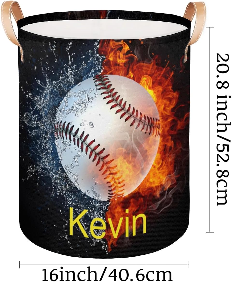 Personalized Collapsible Laundry Basket with Name for Kids Bummer and Adults