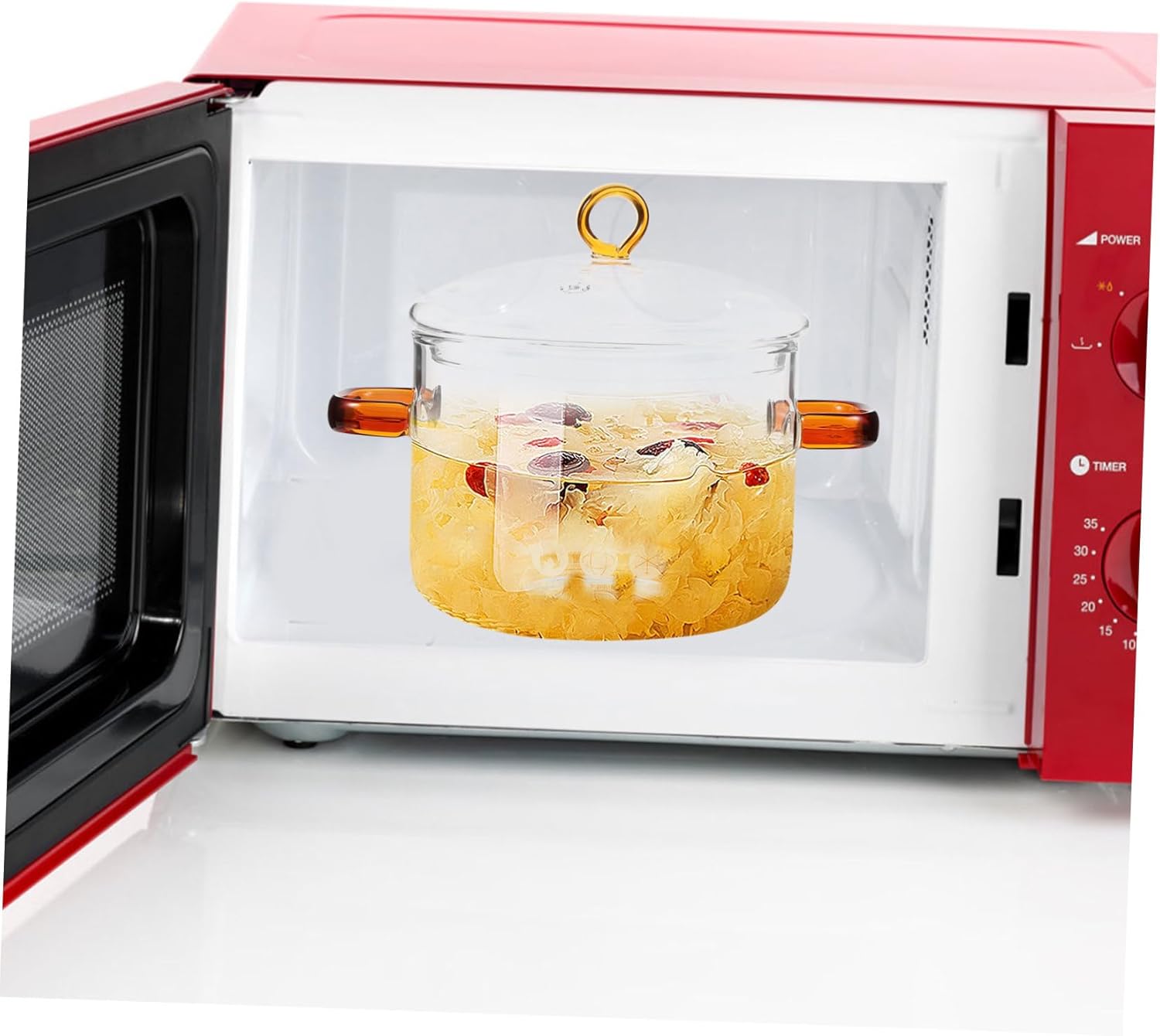 Happyyami Glass Stewing Pot with Lid