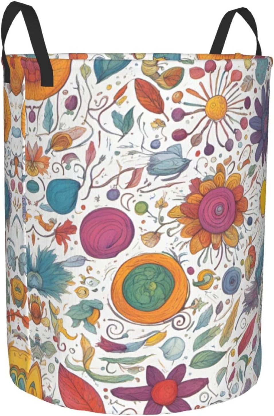 Colorful Feather Pattern Oxford Cloth Laundry Basket