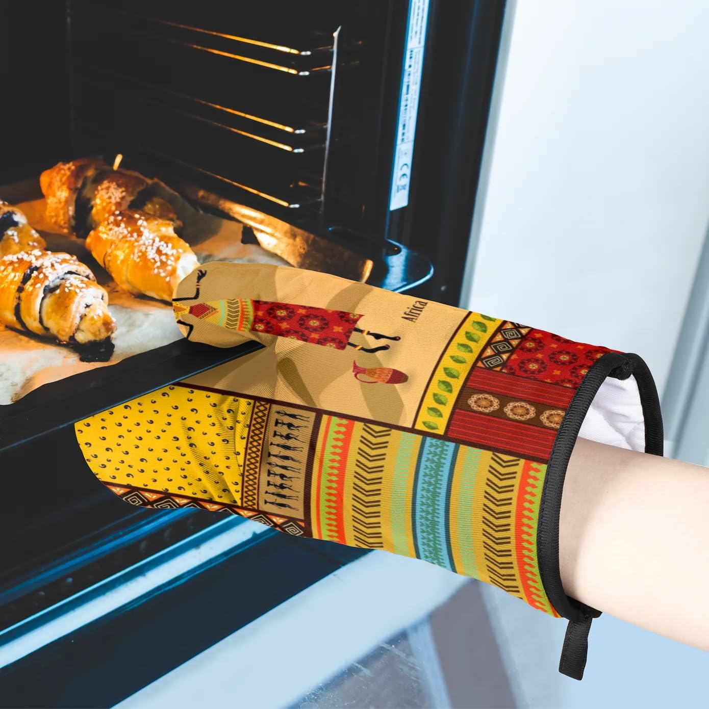 Africa Fun Theme Pot Holder Oven mitt Set